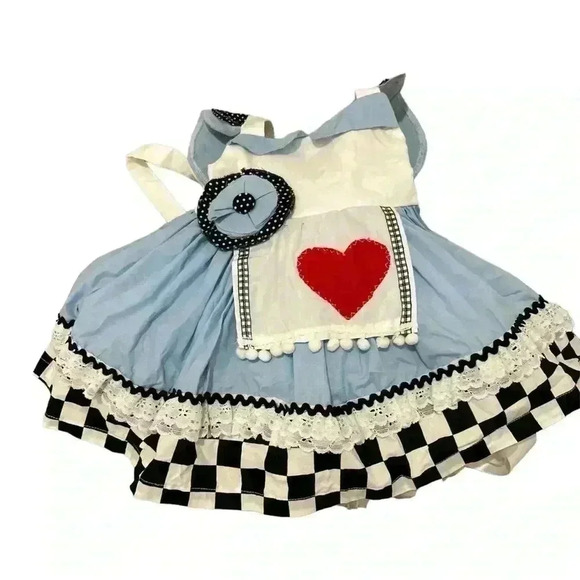 Alice in Wonderland Girls Dress, Alice in Wonderland Birthday Outfit,Alice Dress - Picture 11 of 13